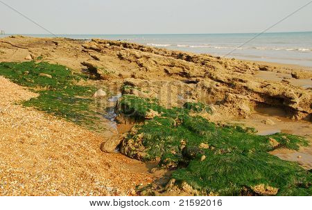 Plage de Hastings, Angleterre