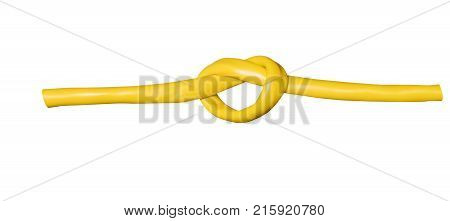 Concept of net neutrality with knot in internet ethernet connection cable isolated against white
