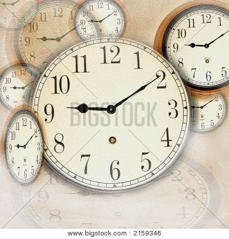 Montage Photo grunge avec des horloges