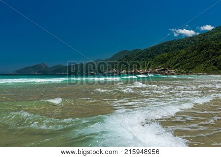 Beautiful Lopes Mendes Beach in Ilha Grande Island in Brazil