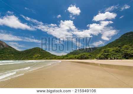 Beautiful Dois Rios (Two Rivers) Beach in Ilha Grande Island in Brazil