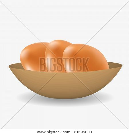 접시에 벡터 계란