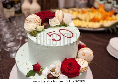 Wedding candies table. Condies for celebrate anniversary