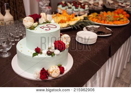 Wedding candies table. Condies for celebrate anniversary
