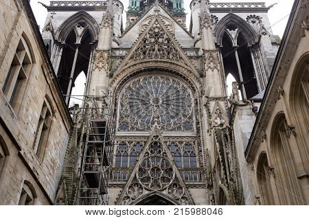Gothic Notre Dame Cathedral, Rouen, Normandy, France