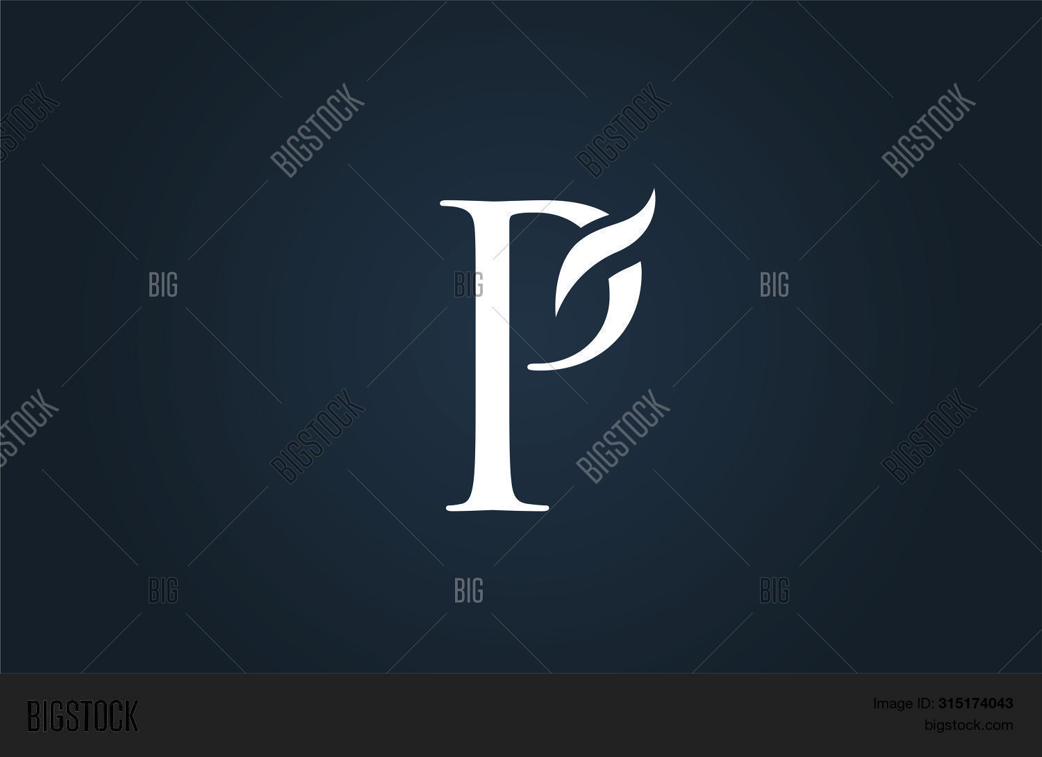 Blue P Logo 3 Letters