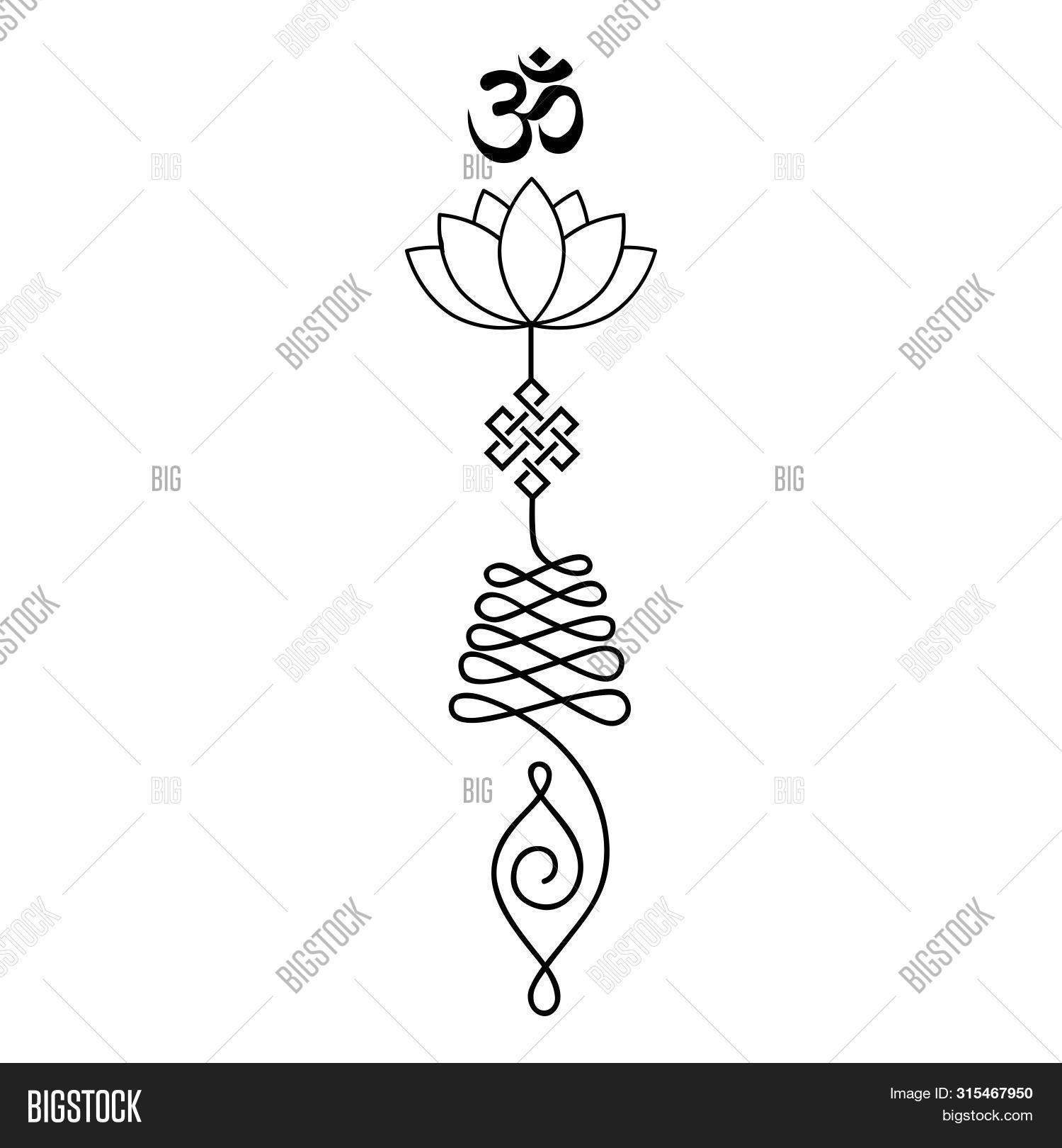 Unalome, Buddhist Vector \u0026 Photo (Free Trial) | Bigstock, image size:1500x1620
