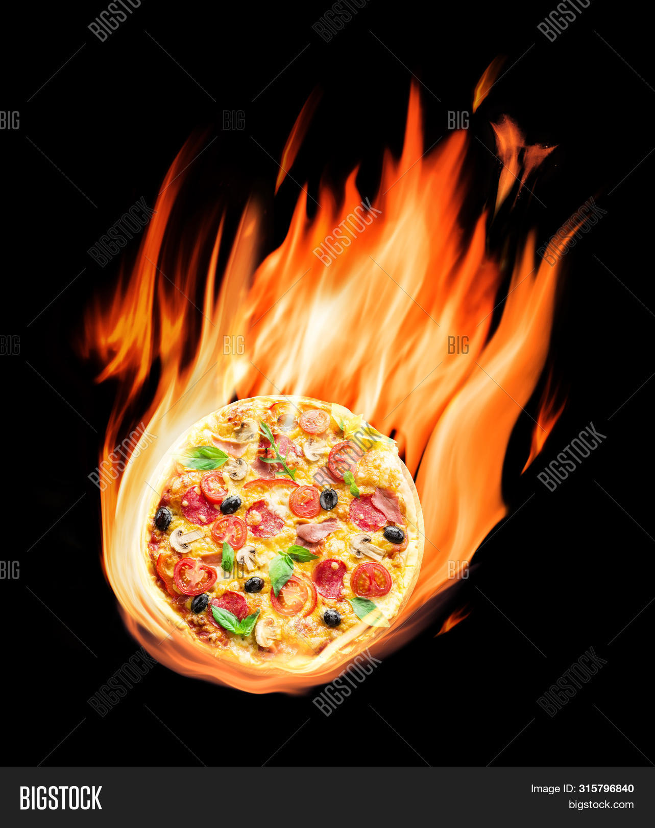 Burning Pizza Image & Photo (Free Trial) Bigstock