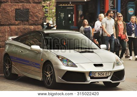 Kiev, Ukraine - May 3, 2019: Toyota Celica Sports Car In The City Center