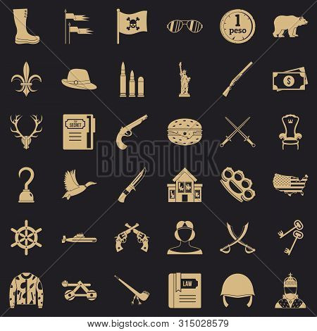 Pipe Icons Set. Simple Style Of 36 Pipe Icons For Web For Any Design