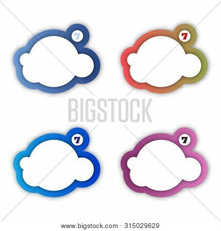 Paper Cut Number Seven Letter. Realistic 3d Multi Layers Papercut Effect Isolated On White Backgroun