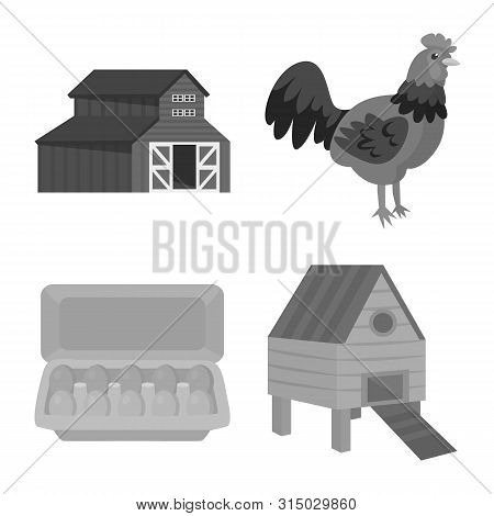 Vector Design Of Organic And Animal Sign. Set Of Organic And Plant Vector Icon For Stock.