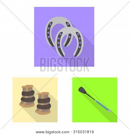 Vector Illustration Of Track And Racing Logo. Set Of Track And Riding Stock Symbol For Web.