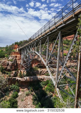 View Of Midgley Bridge In Sedona, Arizona In The United States.