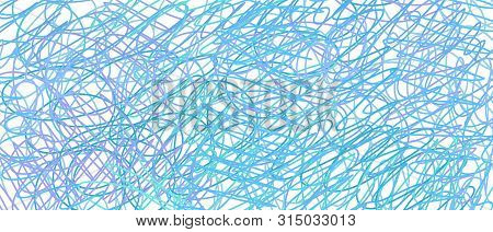 Colored Tangled Pattern. Abstract Chaotic Texture. Background With Lines And Waves. Art Creation