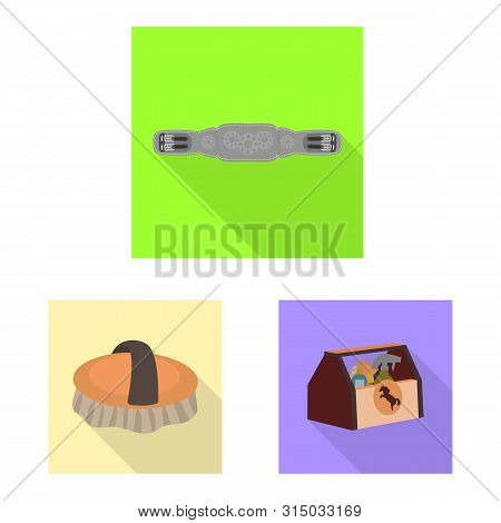 Isolated Object Of Track And Racing Symbol. Set Of Track And Riding Stock Vector Illustration.