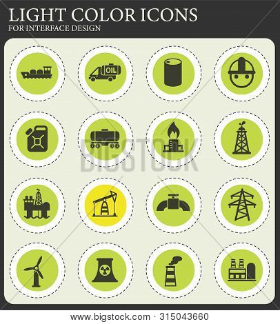 Industry Vector Icons For User Interface Design