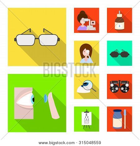 Vector Design Of Correction And Eyesight Symbol. Collection Of Correction And Care Stock Vector Illu