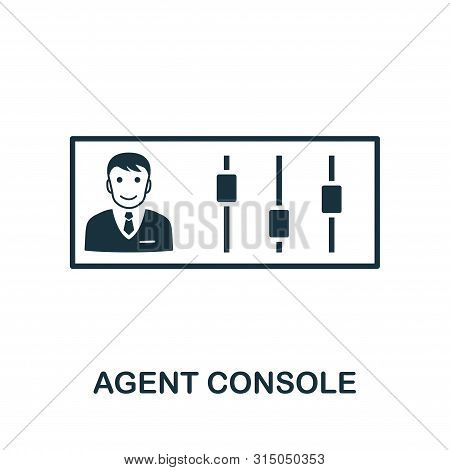 Agent Console Icon Symbol. Creative Sign From Icons Collection. Filled Flat Agent Console Icon For C