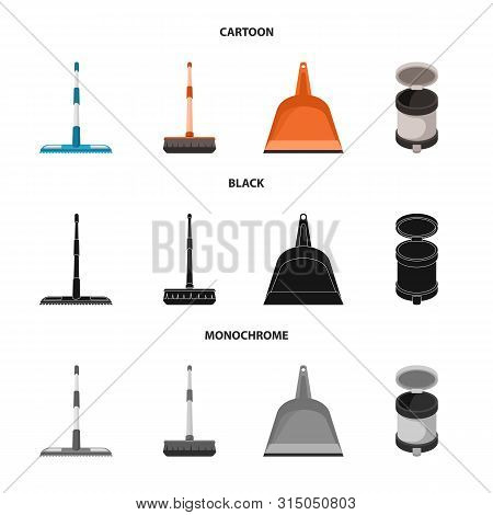 Isolated Object Of Cleanup And Household Icon. Set Of Cleanup And Washing Stock Vector Illustration.