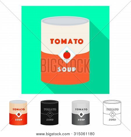 Vector Illustration Of Paste And Tomato Logo. Set Of Paste And Pasta Vector Icon For Stock.