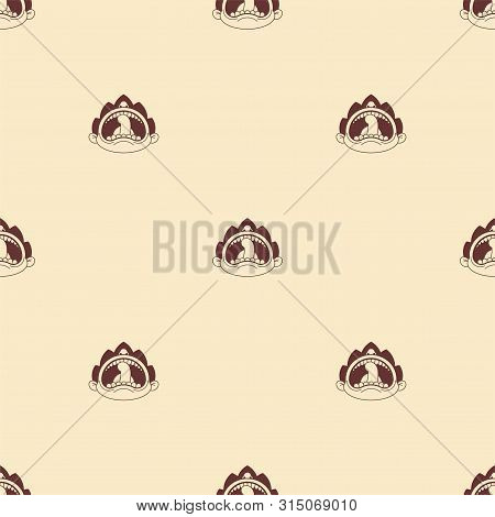 Boy Crying Open Mouth Pattern Seamless. Child Tantrum Background 
 