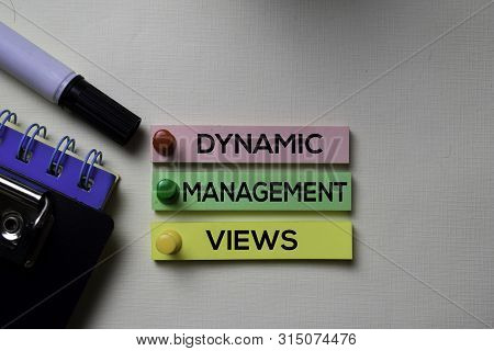 Dynamic Management Views - Dmv Text On Sticky Notes Isolated On Office Desk