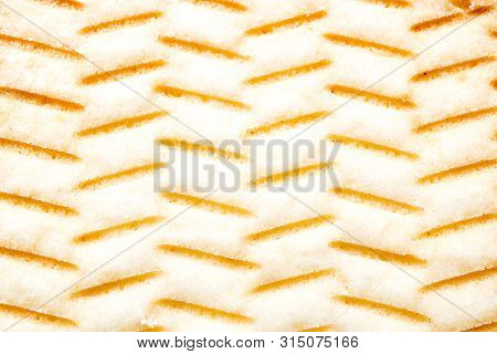 Texture Of The Inverted Side Of The Strip Cookie Like Slides