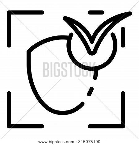 Face Recognized Icon. Outline Face Recognized Icon For Web Design Isolated On White Background