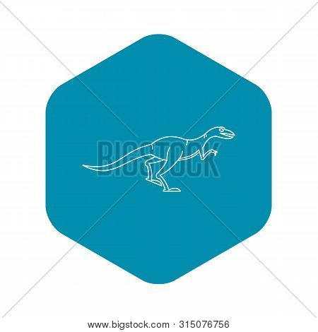 Velyciraptor Icon. Outline Illustration Of Velyciraptor Icon For Web