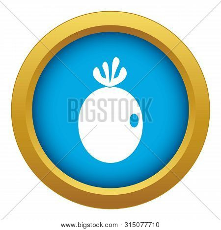 Feijoa Fruit Icon Blue Isolated On White Background For Any Design