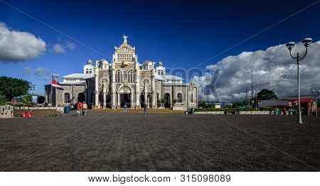 Cartago, Costa Rica - November 22, 2014: Basilica Nuestra Senora de Los Angeles in Cartago, Costa Rica is the most popular pilgrimage site in the country