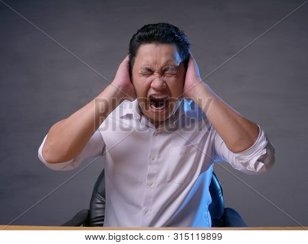Young Businessman Angry Expression
