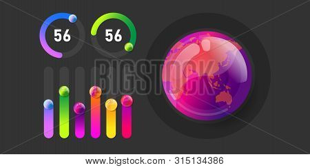 Business Infographic Presentation Vector Illustration Concept. Corporate Marketing Analytics Data Re