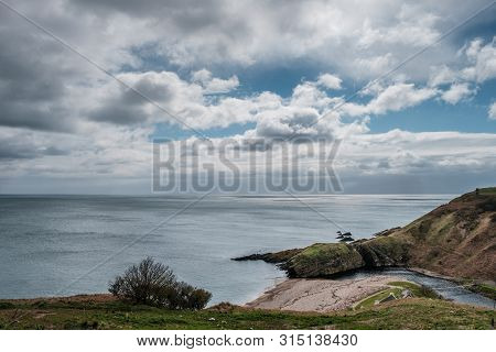 Small Beach At Berriedale On East Coast Of Scotland