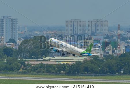 Airplane At Saigon Airport, Vietnam