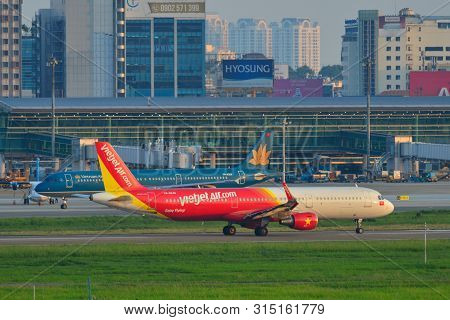 Airplane At Saigon Airport, Vietnam