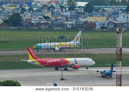 Airplane At Saigon Airport, Vietnam