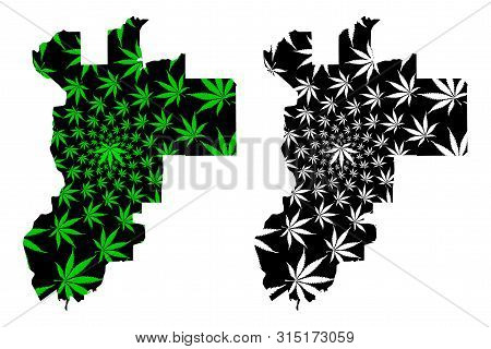 Putrajaya (states And Federal Territories Of Malaysia, Federation) Map Is Designed Cannabis Leaf Gre