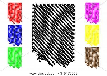 Coleman County, Texas (counties In Texas, United States Of America,usa, U.s., Us) Map Vector Illustr