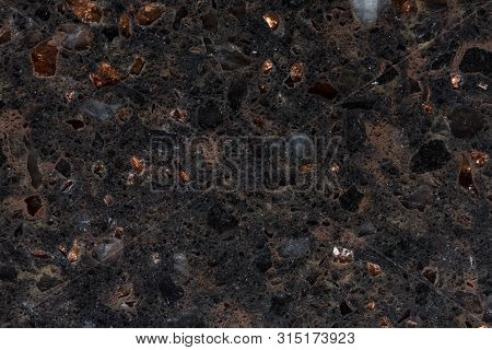 Dark Synthetic Stone Background With Stylish Surface.