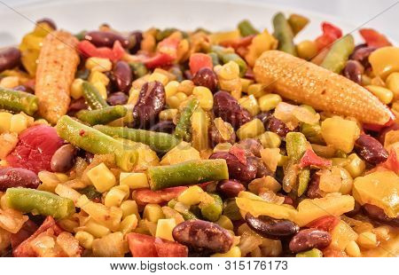 Fried Vegetables In Mexican Style. Healthy Food.