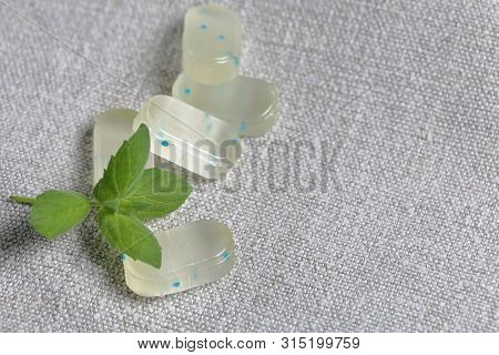 Peppermint Candies For Breath Freshening. With Refreshing Microgranules. Cooling Menthol For Sore Th