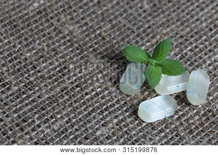 Peppermint Candies For Breath Freshening. With Refreshing Microgranules. Cooling Menthol For Sore Th