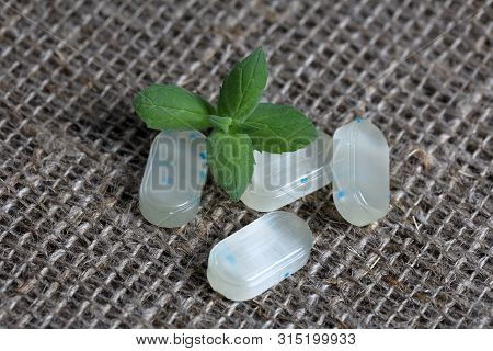 Peppermint Candies For Breath Freshening. With Refreshing Microgranules. Cooling Menthol For Sore Th
