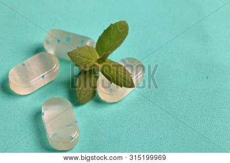 Peppermint Candies For Breath Freshening. With Refreshing Microgranules. Cooling Menthol For Sore Th