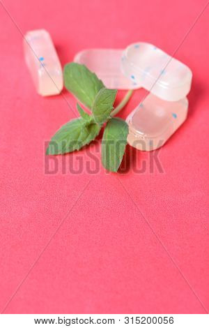 Peppermint Candies For Breath Freshening. With Refreshing Microgranules. Cooling Menthol For Sore Th