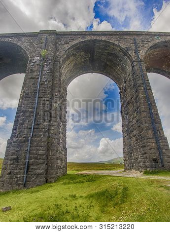 View Of Large Victorian Viaduct In Rural Countryside Scenery
