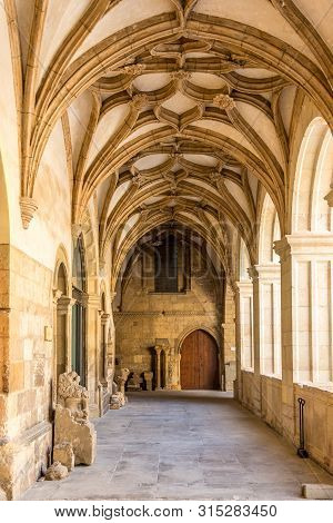 In The Corridors Of San Isidoro Basilica In Leon, Spain