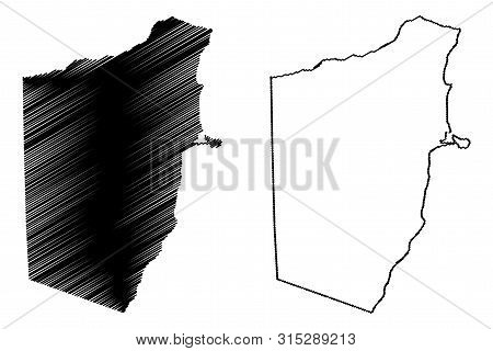 Bari Region (federal Republic Of Somalia, Horn Of Africa) Map Vector Illustration, Scribble Sketch B